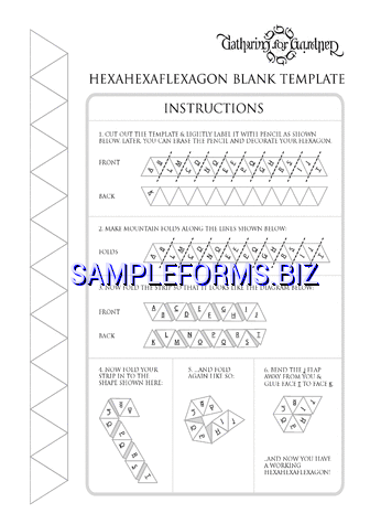 Hexaflexagon Template 1