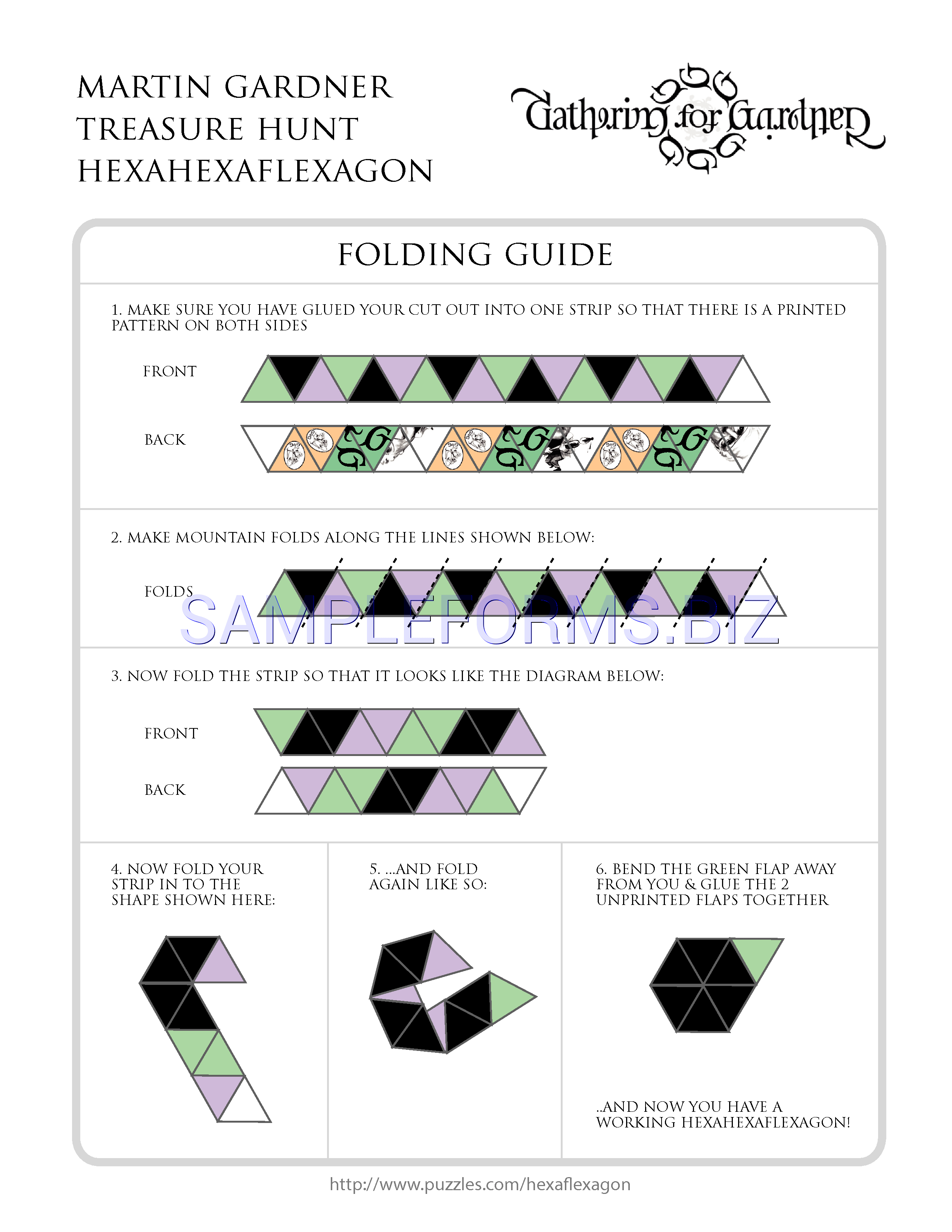 Preview free downloadable Hexaflexagon Template 3 in PDF (page 1)